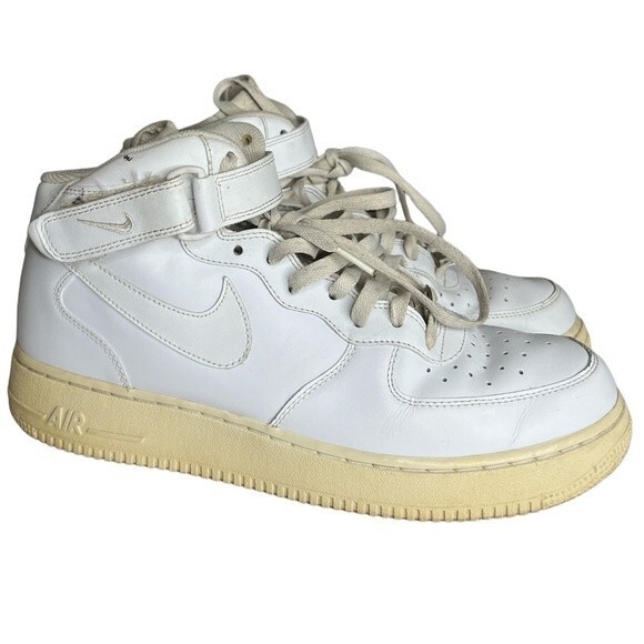 Nike Air Force 1 2011 Size 12 White High Tops Shoes Sneakers AF-1 - Picture 1 of 16